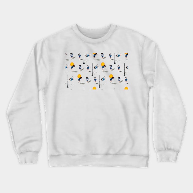 Weather forecast. Handmade seamless pattern design in watercolor and pencil. Crewneck Sweatshirt by Ellunardegloria